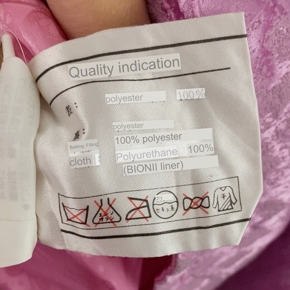 * Vintage Pink Jacket Miss Phenis Ski Full Zip with Gold Heart Retro 80s 90s - Picture 14 of 16